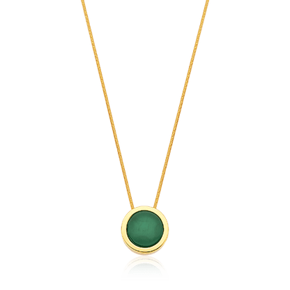 Colar Eterno - Ágata verde Semijoias de luxo e design exclusivo
