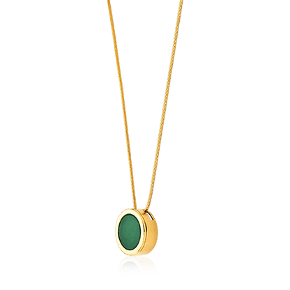 Colar Eterno - Ágata verde Semijoias de luxo e design exclusivo