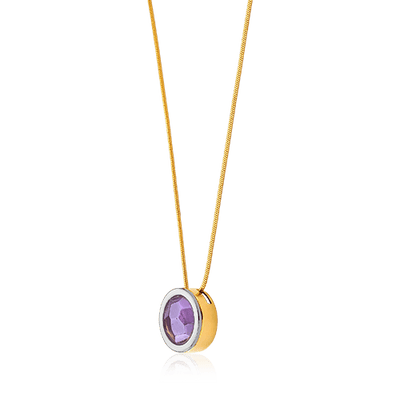 Colar Eterno Ametista — Banho Ouro 18k | Aimer Joias — ângulo 2