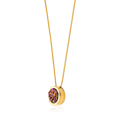 Colar Eterno - Drusa Multicolorida Colar