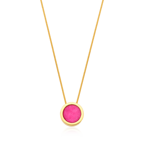 Colar Eterno - Feldspato Rosa Pink Colar