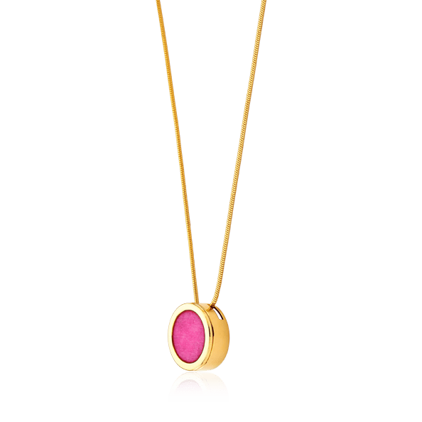 Colar Eterno - Feldspato Rosa Pink Colar