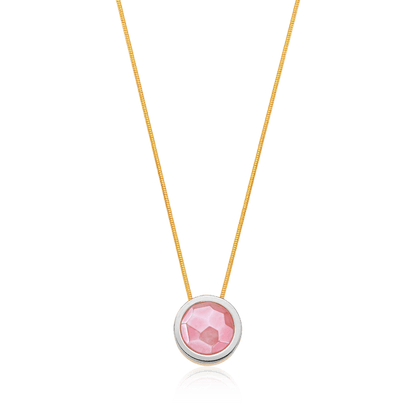 Colar Eterno - Quartzo Rosa Semijoias de luxo e design exclusivo