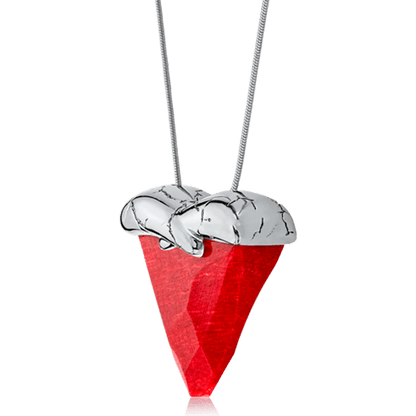 Colar Incondicional - Feldspato Vermelho Semijoias de luxo e design exclusivo