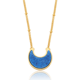 Colar Lua - Azul Anil — Ouro 18K | Aimer Joias | semijoia feminina pedra natural