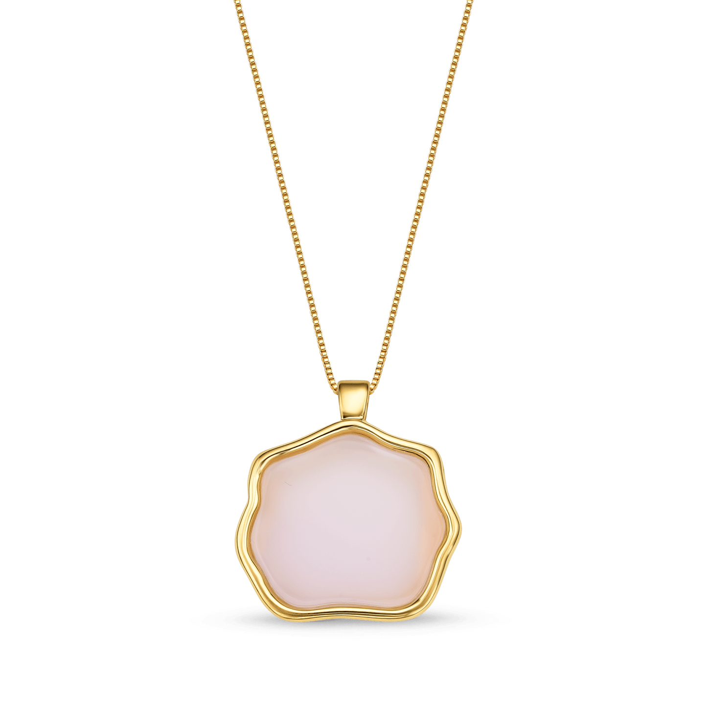Colar Ostara - Ágata Branca Semijoias de luxo e design exclusivo