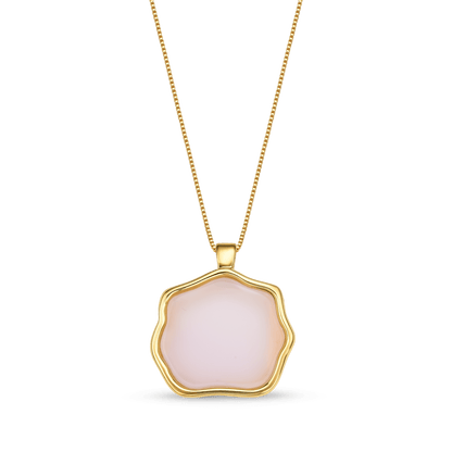 Colar Ostara - Ágata Branca Semijoias de luxo e design exclusivo