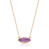 Colar Pétala - Ametista — Ouro 18K | Aimer Joias | semijoia feminina pedra natural