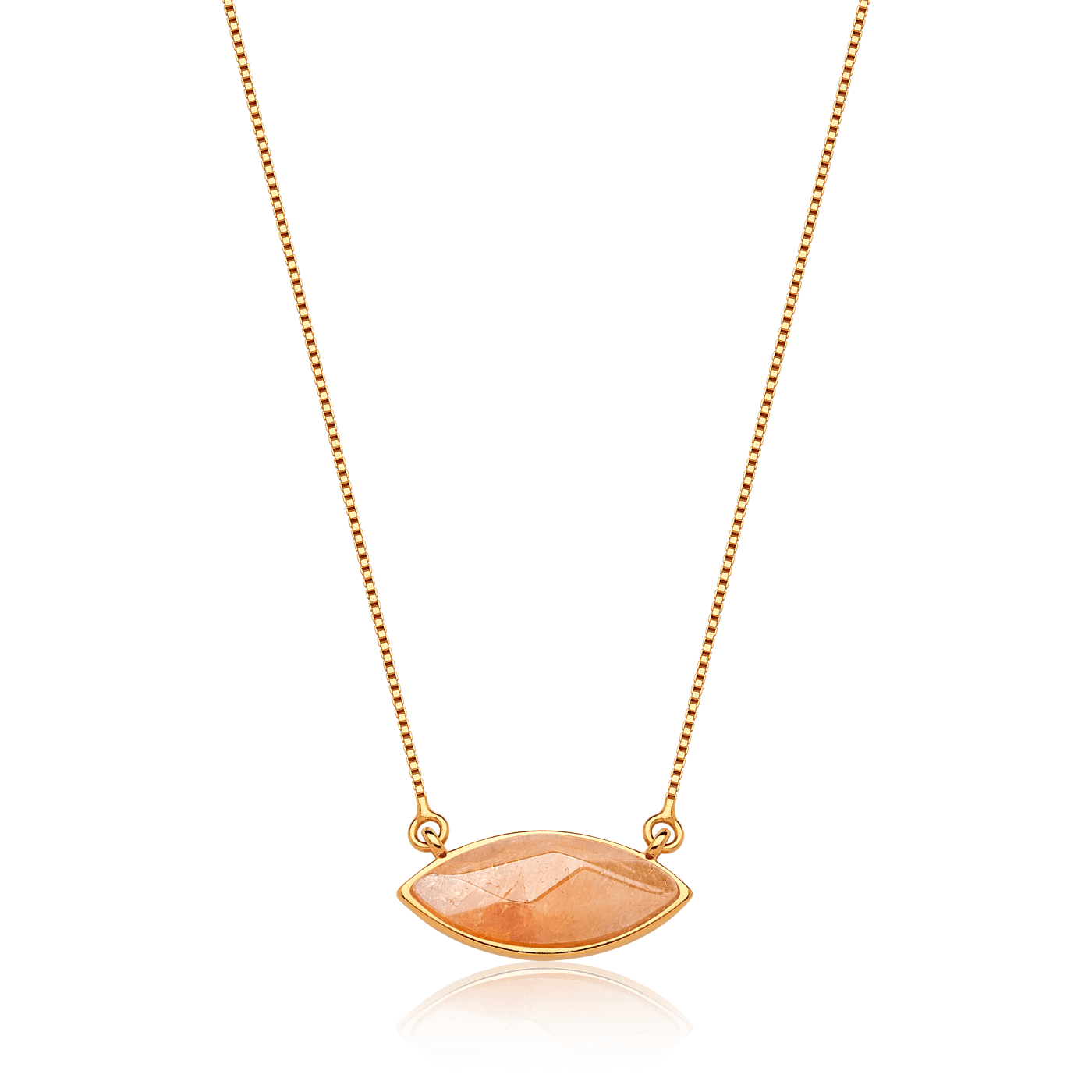 Colar Pétala - Citrino — Ouro 18K | Aimer Joias | semijoia feminina pedra natural