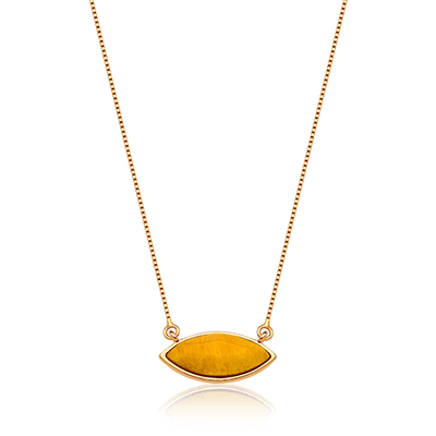 Colar Pétala - Feldspato Amarelo — ângulo 1