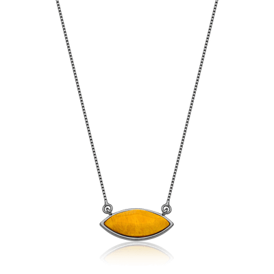 Colar Pétala - Feldspato Amarelo — ângulo 1