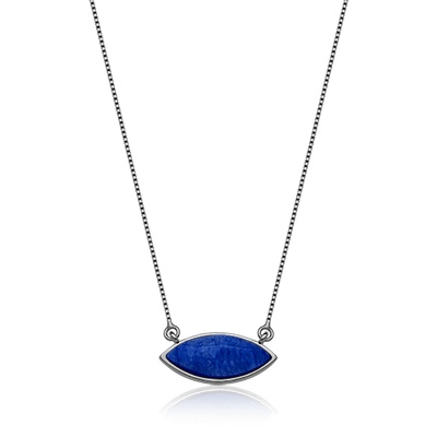 Colar Pétala - Feldspato Azul Anil — ângulo 1