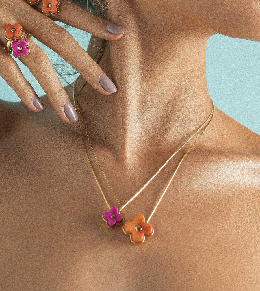 Colar Radiante - Ágata Branca Semijoias de luxo e design exclusivo