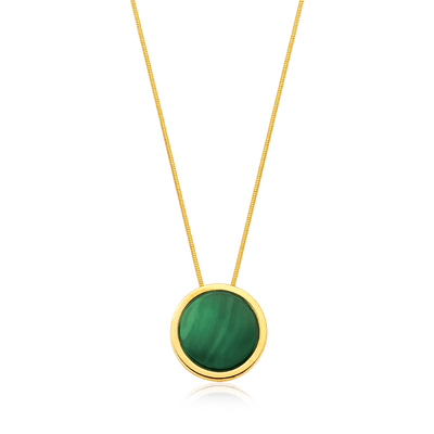 Colar Único - Ágata Verde — ângulo 1