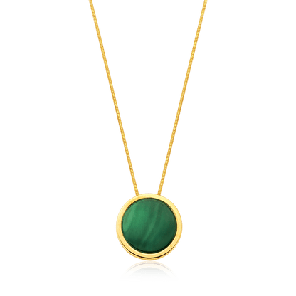 Colar Único - Ágata Verde Semijoias de luxo e design exclusivo