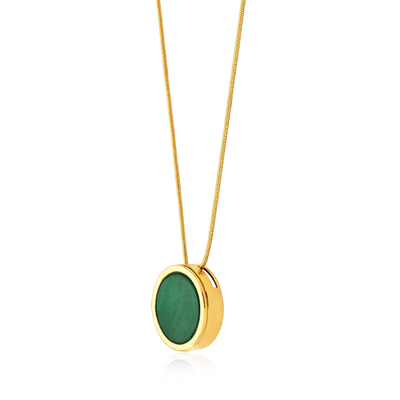 Colar Único - Ágata Verde — ângulo 2