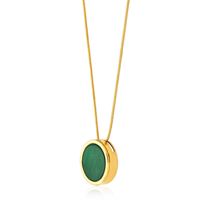 Colar Único - Ágata Verde Semijoias de luxo e design exclusivo