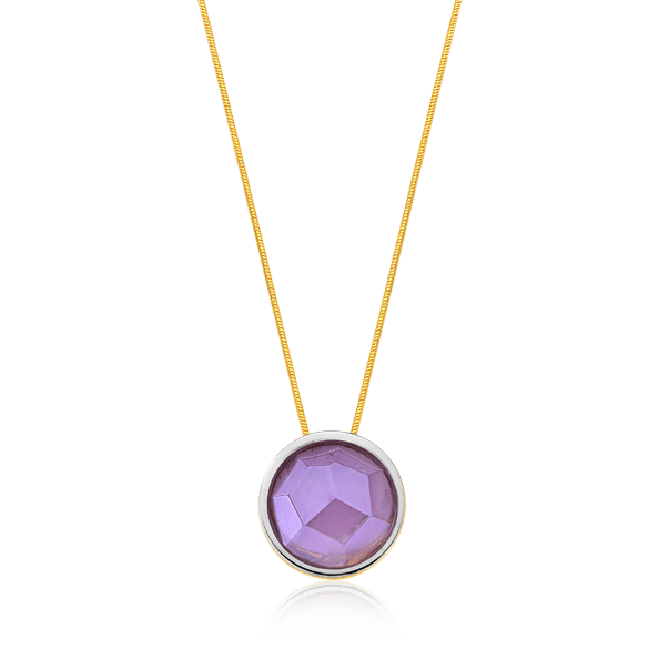 Colar Único Ametista — Banho Ouro 18k | Aimer Joias