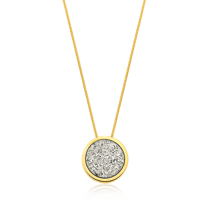Colar Único - Drusa Platina Semijoias de luxo e design exclusivo