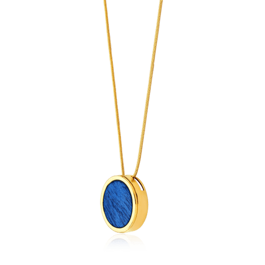 Colar Único - Feldspato Azul Anil Semijoias de luxo e design exclusivo