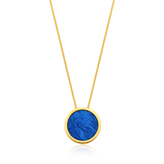 Colar Único - Feldspato Azul Anil Semijoias de luxo e design exclusivo