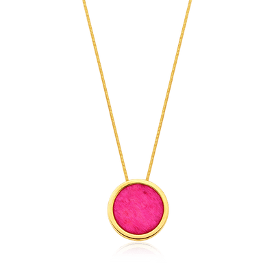 Colar Único - Feldspato Rosa Pink — ângulo 1