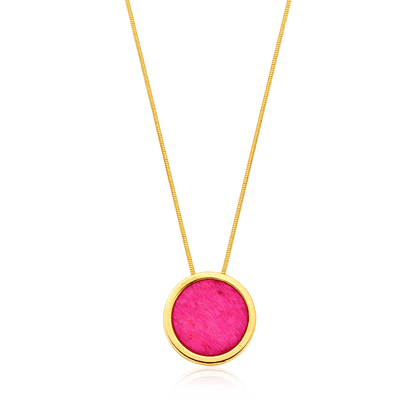 Colar Único - Feldspato Rosa Pink Semijoias de luxo e design exclusivo