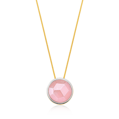 Colar Único - Quartzo Rosa Semijoias de luxo e design exclusivo