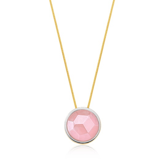 Colar Único - Quartzo Rosa Semijoias de luxo e design exclusivo