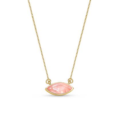 Colar Dália - Quartzo Rosa