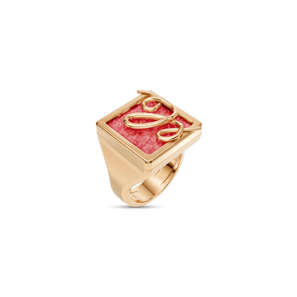 Anel Forma - Feldspato Vermelho