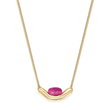 Colar Sentir - Feldspato Rosa Pink