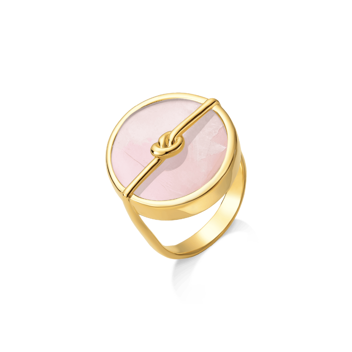 Anel Vínculo - Quartzo Rosa