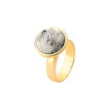 Anel Classic - Quartzo Rutilo Grafite