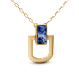 Colar Elos - Sodalita | Semijoia Banhada a Ouro 18K