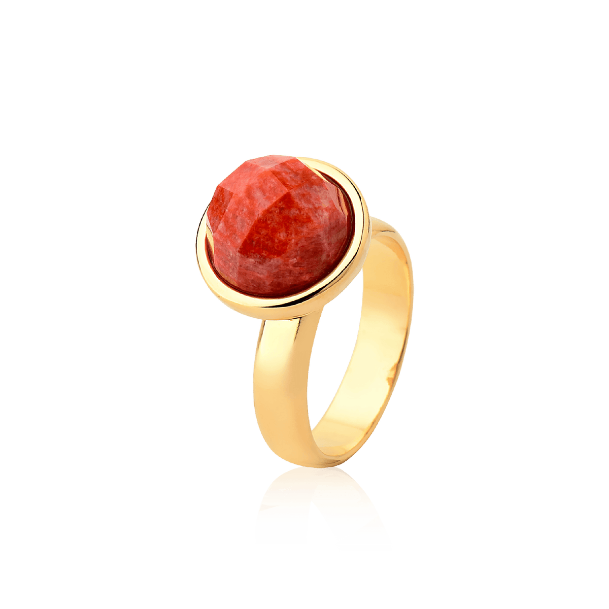 Anel Classic - Feldspato Laranja