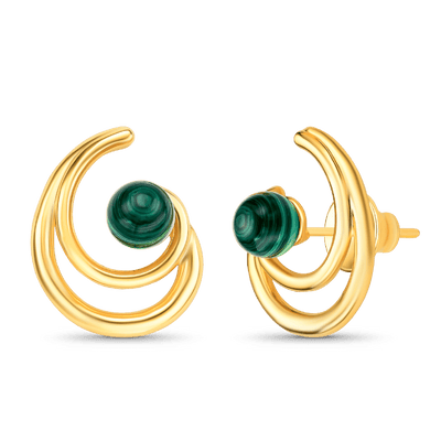 Brinco Espiral - Malaquita — ângulo 1