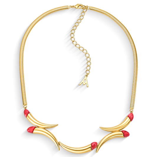 Colar Caminhos - Feldspato Vermelho