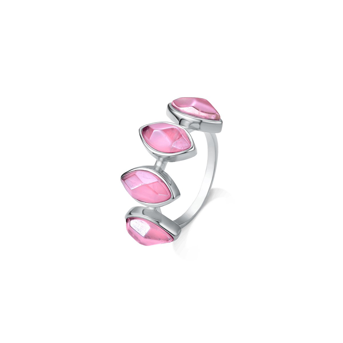 Anel Dália - Quartzo Rosa