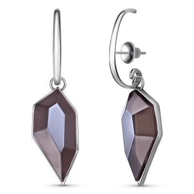 Brinco Impulso - Quartzo Fumê — ângulo 1