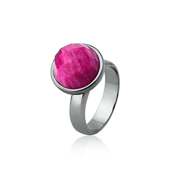 Anel Classic - Feldspato Rosa Pink