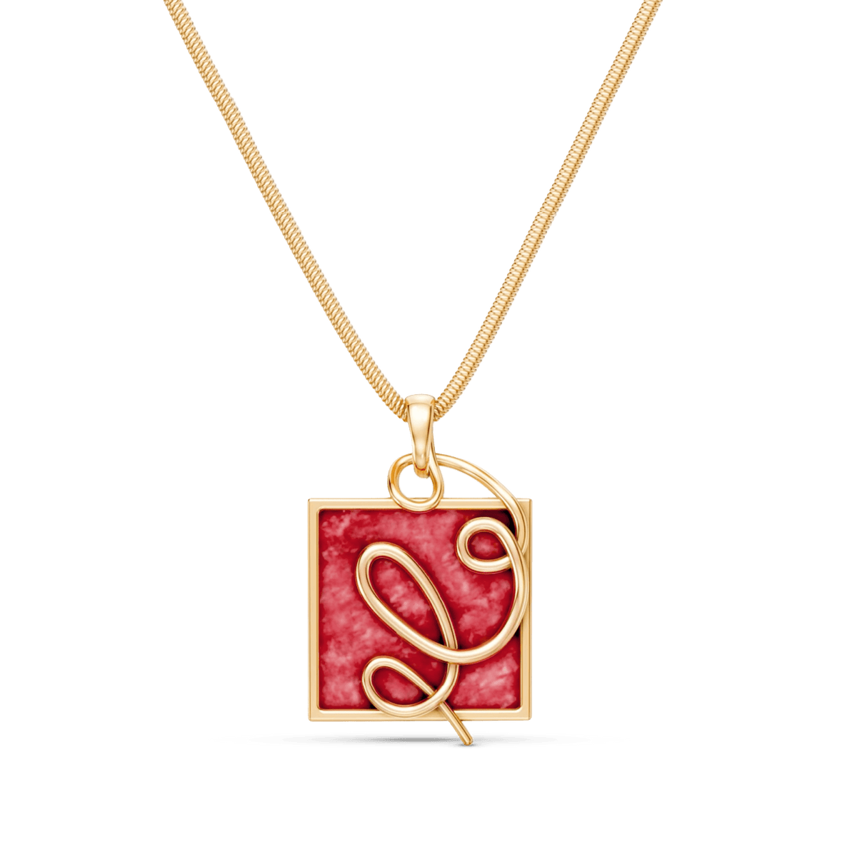 Colar Forma - Feldspato Vermelho