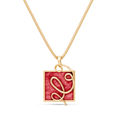 Colar Forma - Feldspato Vermelho — ângulo 1