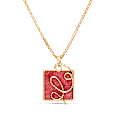 Colar Forma - Feldspato Vermelho