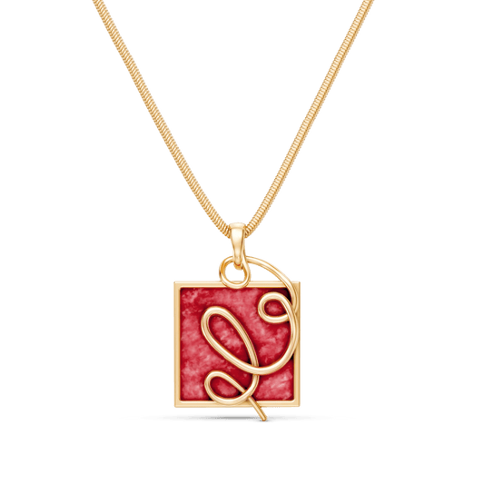 Colar Forma - Feldspato Vermelho