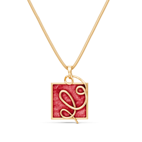 Colar Forma - Feldspato Vermelho