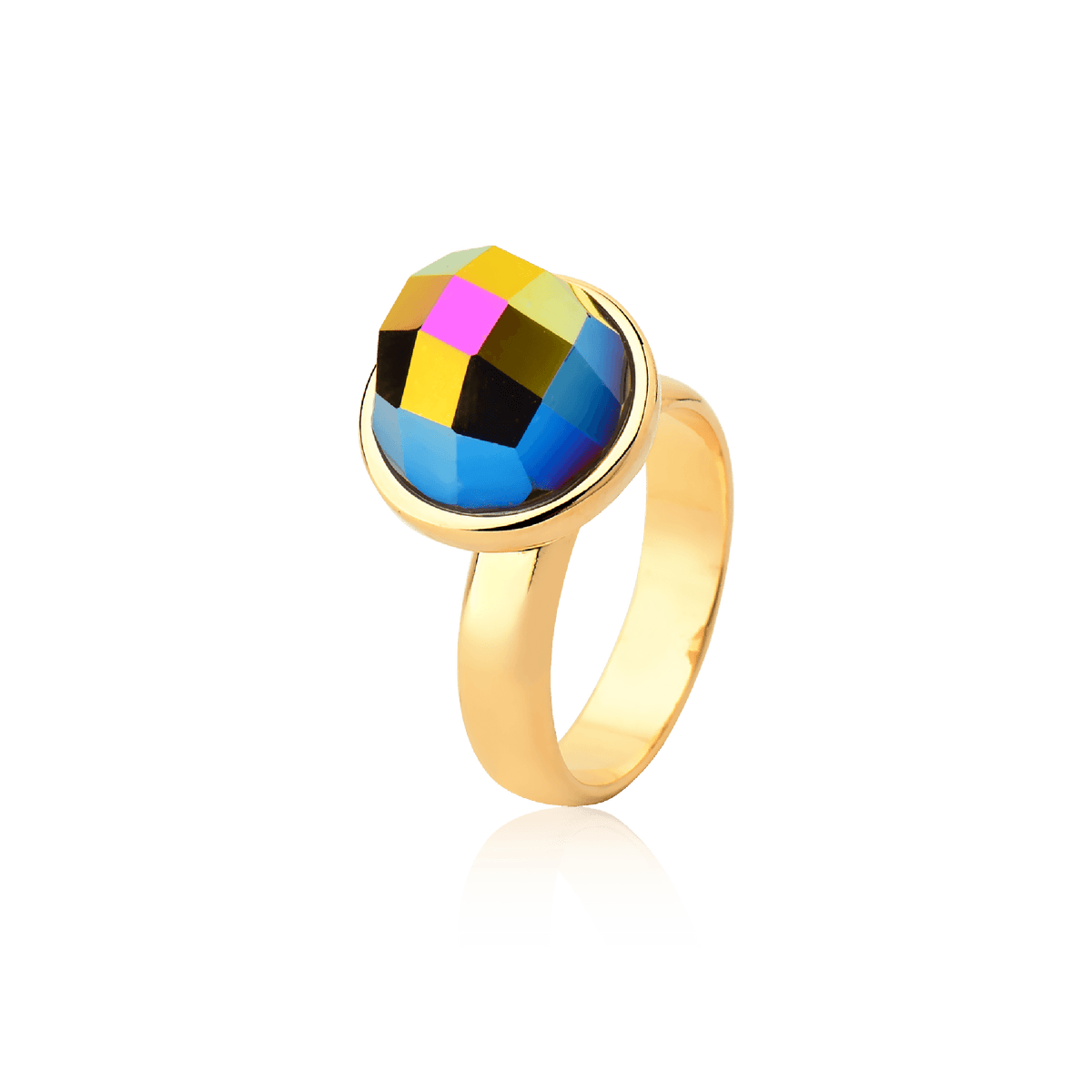Anel Classic - Ágata Multicolorida