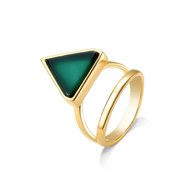 Anel Dynamís - Ágata Verde — ângulo 1
