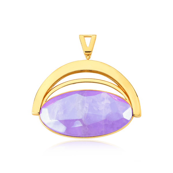 Pingente Ópera - Ametista — Ouro 18K | Aimer Joias | semijoia feminina pedra natural