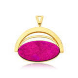 Pingente Ópera - Feldspato Rosa Pink — Ouro 18K | Aimer Joias | semijoia feminina pedra natural